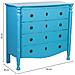 Cassettiera In Legno Laccato Blu Invecchiato, 4 Cassetti 100x40x90h Cm - Foto miniatura 3