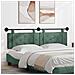 Testata appesa Verde Mare 190 x 55 x 5 cm Velluto - Foto miniatura 2