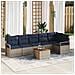 Set Divano da Giardino con cuscino 7 pcs Grigio polyrattan - Foto miniatura 2