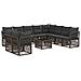 Set Divano da Giardino 11 pcs Grigio polyrattan - Foto miniatura 1