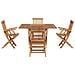 Set da Pranzo per Giardino Marrone Legno Teak Massello - Foto miniatura 1