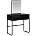 Tavolo da Trucco con lo scaffale Rovere Nero 81 x 40 x 131 cm - Foto miniatura 1