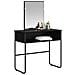 Tavolo da Trucco con lo scaffale Rovere Nero 81 x 40 x 131 cm - Foto miniatura 3