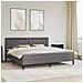 Struttura del letto con testiera Grigio 180 x 200 cm Similpelle - Foto miniatura 2