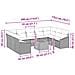 Set Divano da Giardino con cuscino 10 pcs Nero polyrattan - Foto miniatura 9