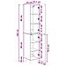 Set di armadi 2 pcs 33 x 34,5 x 90 cm Legno ingegnerizzato - Foto miniatura 9
