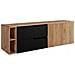 Mobile sottolavabo, Marrone e beige, 140 cm, Con piano d'appoggio, 2 cassetti, MDF, 2 ante, Ripiano integrato, MODERNO - Foto miniatura 1