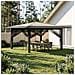 Gazebo con 4 Pareti Laterali 4 x 4 m Crema e Antracite - Foto miniatura 2