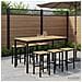 Tavolo Bar da Giardino Bianco e Nero 141 x 80,5 x 105 cm - Foto miniatura 2