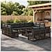 Set Divano da Giardino 14 pz Grigio polyrattan - Foto miniatura 3