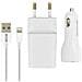 Kit Caricabatteria 2.1a + Caricatore Auto 2.1a + Cavo Iphone / Ipad 1m - Bianco - Foto miniatura 1