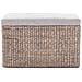 Panca E 2 Pouf In Giunco Grigio - Foto miniatura 6