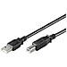USB AB 300 HiSpeed Black 3m, USB A, USB B, 3m - Foto miniatura 1
