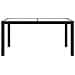 Tavolo Giardino 150x90x75 Cm Vetro Temperato E Polyrattan Nero - Foto miniatura 3
