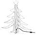 Figura Albero Natale Pieghevole con LED Bianco Caldo 87x87x93cm - Foto miniatura 3