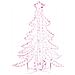 Figura Albero Natale Pieghevole con LED Bianco Caldo 87x87x93cm - Foto miniatura 1