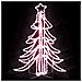 Figura Albero Natale Pieghevole con LED Bianco Caldo 87x87x93cm - Foto miniatura 6