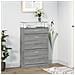 Scarpiera Grigio Sonoma 63x24x104 Cm In Legno Multistrato - Foto miniatura 3