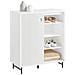 Credenza Con Anta Scorrevole, Cassettiera, Mobile Da Cucina, Scarpiera Da Ingresso, Bianco, 70x37x87cm, Fsb62-w - Foto miniatura 1