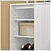 Credenza Con Anta Scorrevole, Cassettiera, Mobile Da Cucina, Scarpiera Da Ingresso, Bianco, 70x37x87cm, Fsb62-w - Foto miniatura 4