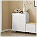 Credenza Con Anta Scorrevole, Cassettiera, Mobile Da Cucina, Scarpiera Da Ingresso, Bianco, 70x37x87cm, Fsb62-w - Foto miniatura 7