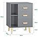 Comodino Piccolo Tavolino Divano Con 3 Cassetti Comodino Comodini L48*p40*a60cm Fbt95-hg - Foto miniatura 3