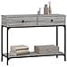 Tavolino Consolle Grigio Sonoma 100x34,5x75cm Legno Multistrato - Foto miniatura 3