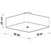 Lampada Da Soffitto Lokko 55 Bianco Sl. 0825 - Minimalista Lampade Da Soffitto Bianco 25x55x55 Cm - Foto miniatura 4