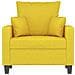 Poltrona Giallo Chiaro 60 Cm In Tessuto - Foto miniatura 3