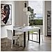 Tavolo Allungabile 90x130/234 Cm Tecno Telaio Antracite - Bianco Frassino - Foto miniatura 3