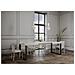 Tavolo Allungabile 90x130/234 Cm Tecno Telaio Antracite - Bianco Frassino - Foto miniatura 4