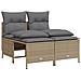 Set Divano da Giardino 4 pz con Cuscini Beige in Polyrattan - Foto miniatura 1