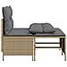 Set Divano da Giardino 4 pz con Cuscini Beige in Polyrattan - Foto miniatura 3