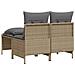 Set Divano da Giardino 4 pz con Cuscini Beige in Polyrattan - Foto miniatura 8