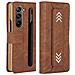 Custodia Per Samsung Galaxy Z Fold, Custodia Pieghevole Protettiva E Antiurto Per Telefono Brown Modello 4 - Foto miniatura 1