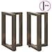 Gambe Tavolo Pranzo A T 2 Pz Naturale 60x35x(72-73) Cm Acciaio - Foto miniatura 3