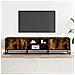 Mobile Tv Rovere Fumo 160x35x41 Cm Legno Multistrato E Metallo - Foto miniatura 3