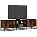 Mobile Tv Rovere Fumo 160x35x41 Cm Legno Multistrato E Metallo - Foto miniatura 1