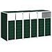 Copribidone con Ruote per 3 Bidoni Verde 216x81x115 cm Acciaio - Foto miniatura 1