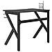 Lusso Casadino -  Scrivania Da Gaming Con Gambe A K Nera 90x60x75 Cm - Foto miniatura 5