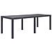Tomaino - Tavolo da giardino in plastica, quadrato per esterno effetto Rattan, 4 posti, pranzo, bar, balcone (Nero