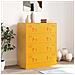 Credenza Giallo Senape 67x39x83 Cm In Acciaio - Foto miniatura 2