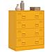 Credenza Giallo Senape 67x39x83 Cm In Acciaio - Foto miniatura 3