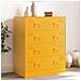 Credenza Giallo Senape 67x39x83 Cm In Acciaio - Foto miniatura 8