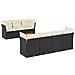 Set Divani da Giardino con Cuscini 8 pz Nero in Polyrattan - Foto miniatura 1