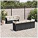 Set Divani da Giardino con Cuscini 8 pz Nero in Polyrattan - Foto miniatura 2