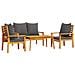Set Salotto da Giardino 4pz con Cuscini Legno Massello Acacia - Foto miniatura 1