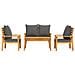 Set Salotto da Giardino 4pz con Cuscini Legno Massello Acacia - Foto miniatura 3
