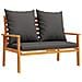 Set Salotto da Giardino 4pz con Cuscini Legno Massello Acacia - Foto miniatura 7