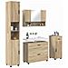 Set di mobili per il bagno 4 pcs rovere sonoma 30 x 35 x 192 cm - Foto miniatura 3